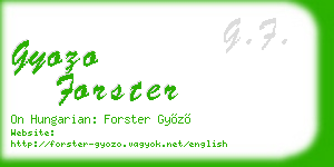 gyozo forster business card