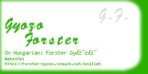 gyozo forster business card